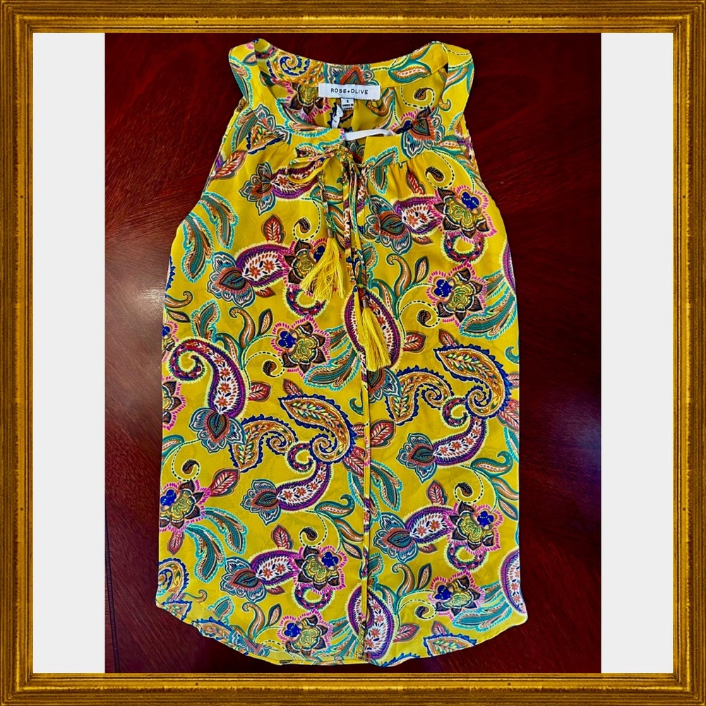 Rose & Olive Paisley Blouse (NWT)